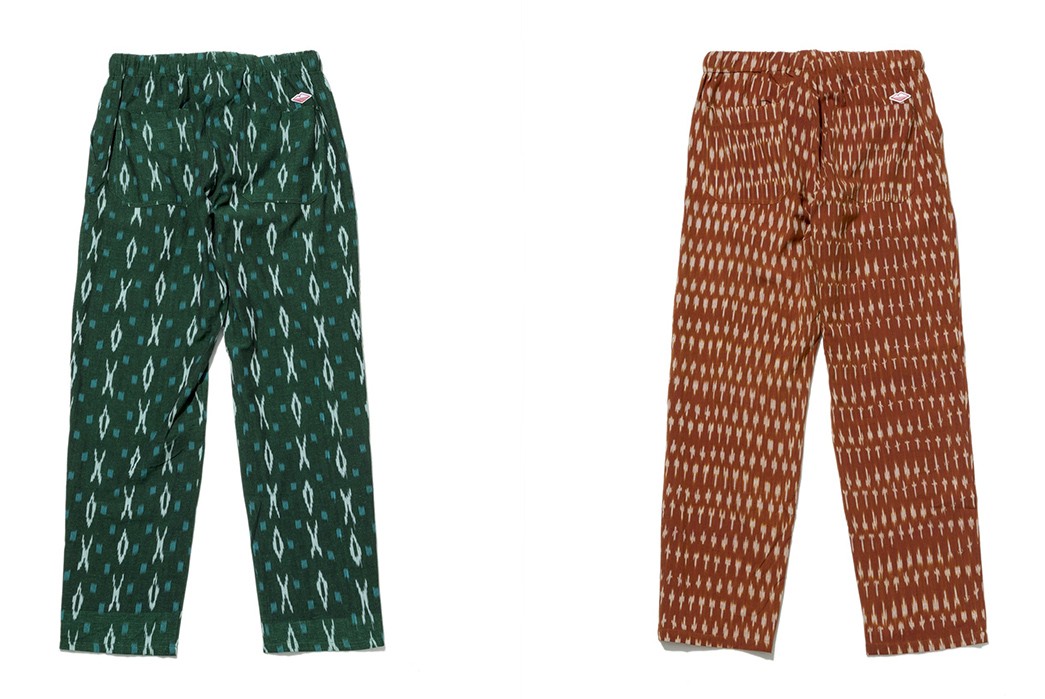 Battenwear-Pays-Tribute-To-Ancient-Indonesian-&-Malay-Patterns-With-Its-Ikat-Trek-Pant-backs-green-and-brown