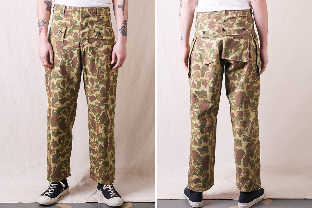 Blue-In-Green-Welcomes-TCB-To-Its-Roster-model-front-back-crawling-pants-camo