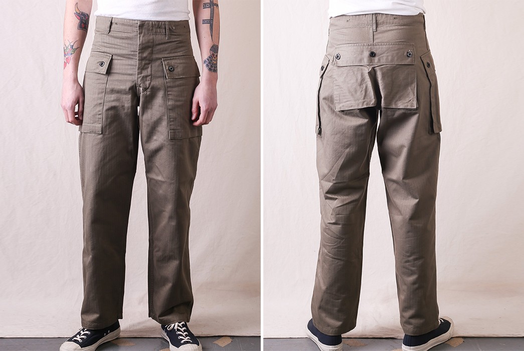 Blue-In-Green-Welcomes-TCB-To-Its-Roster-model-front-back-crawling-pants-olive