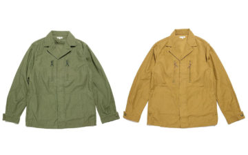 Burgus-Plus-Issues-An-Overshirt-Based-On-French-Military-Jackets-green-and-yellow-fronts