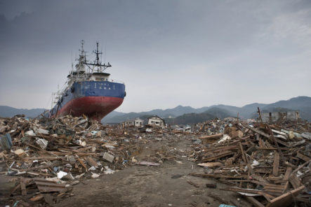 Eric-Kvatek-on-the-10-Year-Anniversary-of-the-Fukushima-Disaster-stranded-ship-and-destroyed-houses