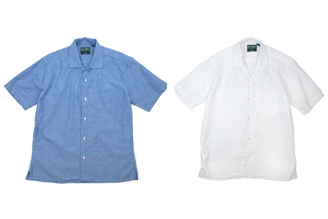 Gitman-Bros.'-Batch-of-SS21-Camp-Shirts-Features-Sushi-&-Floral-Prints-blue-and-white-fronts