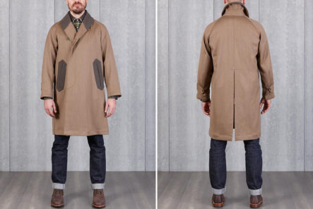 MOTIVMFG's-English-Army-Kapok-Covert-Coat-Is-Not-Very-Covert-model-front-back