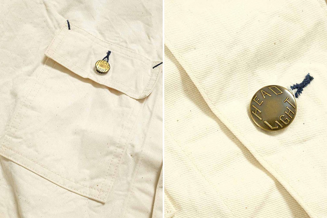 Steam-Ahead-In-9-oz.-Twill-With-Headlight-Overalls'-White-Boat-Sail-Work-Coat-pocket-and-button