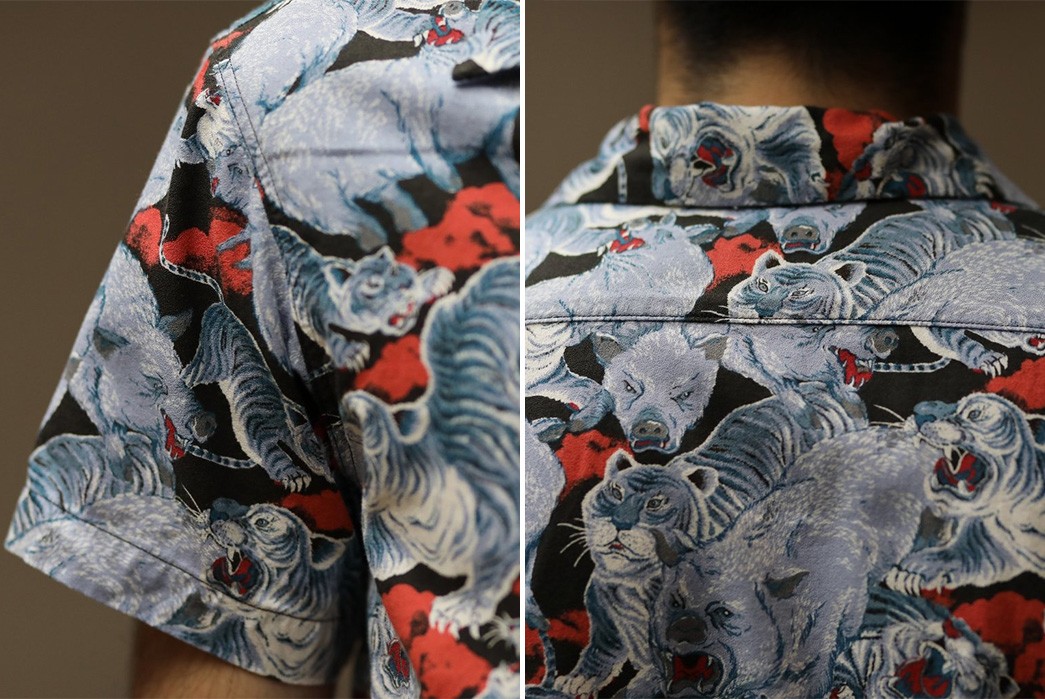 Studio-D'Artisan-Pits-Tigers-Against-Pigs-With-Its-Latest-Aloha-Shirt-grey-shoulder-and-backs