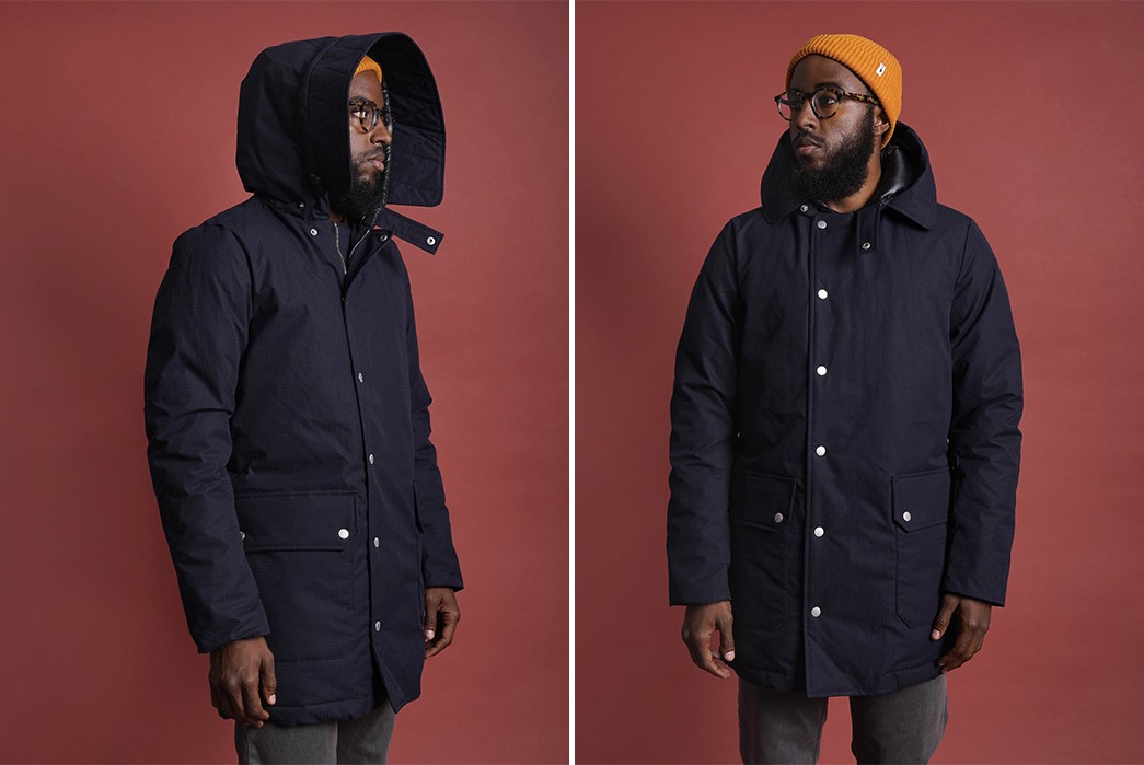 The-American-Trench-Ripstop-Ventile-Down-Parka-Is-The-Only-Down-You'll-Ever-Need-model-blue-side-and-front