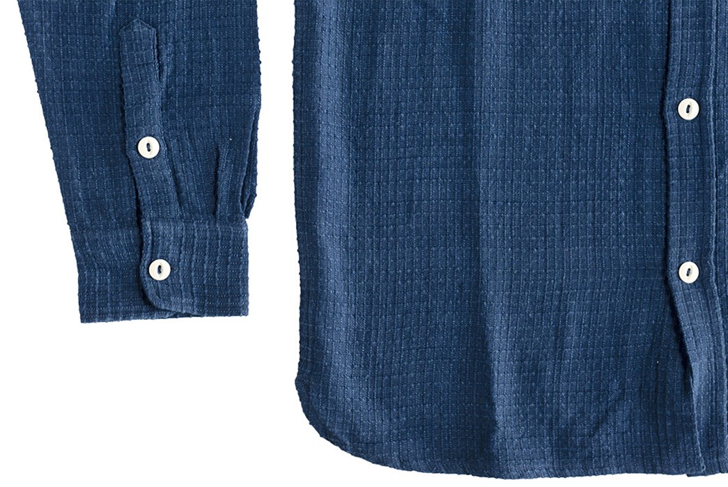 This-3sixteen-Crosscut-Shirt-Is-Made-From-Hand-Loomed-Indigo-Cotton-sleeve and down