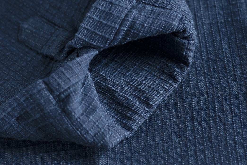 This-3sixteen-Crosscut-Shirt-Is-Made-From-Hand-Loomed-Indigo-Cotton-sleeve