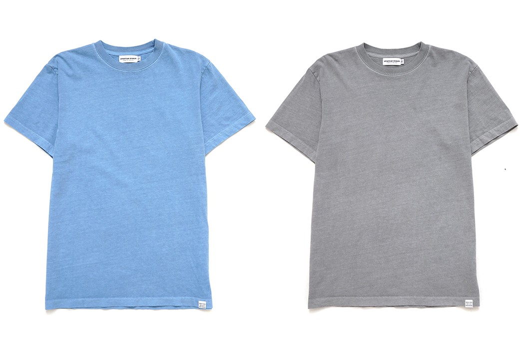 American-Trench-Drops-A-Pigment-Dyed-Capsule-In-Time-For-Spring-blue-and-grey-t-shirt