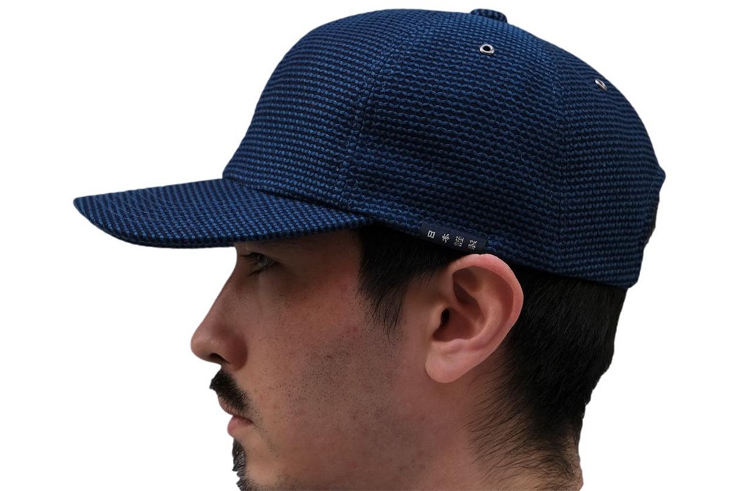 Okayama-Denim-Collabs-With-The-Factory-Made-For-An-Indigo-Drenched-Ball-Cap-model-side