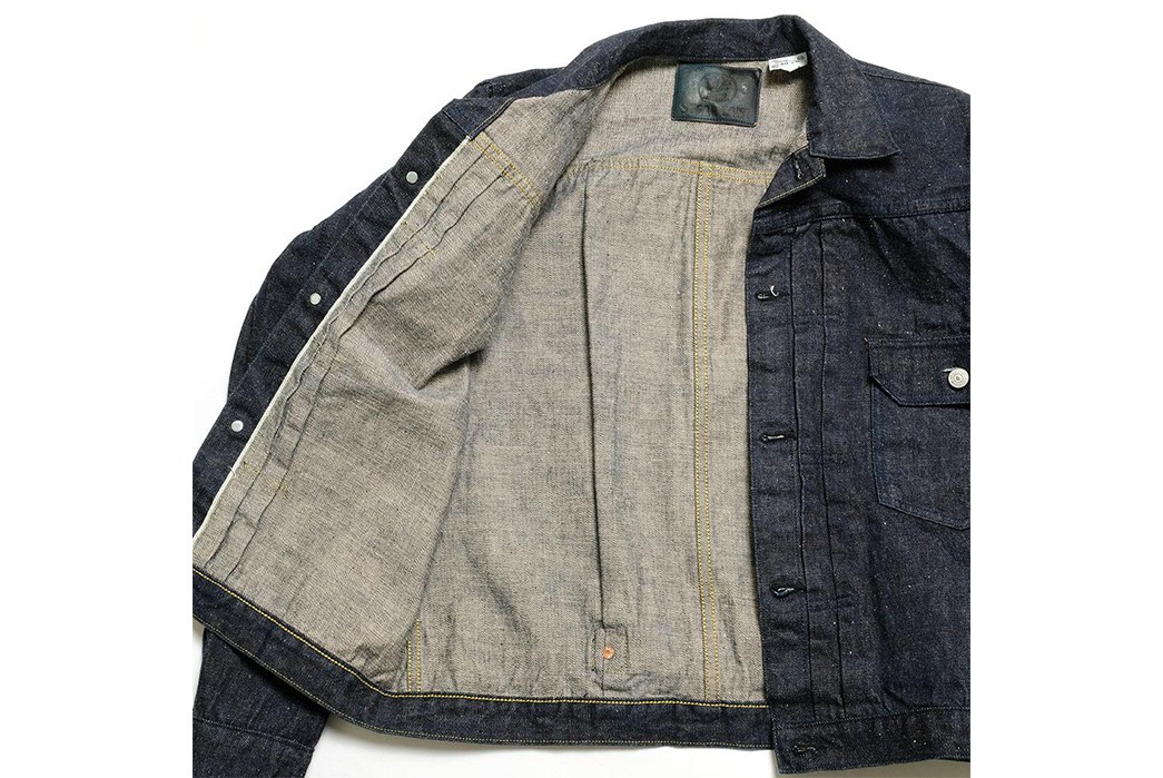 Sugar-Cane-Issues-A-Neppy-Type-1-Denim-Blouson-front-open