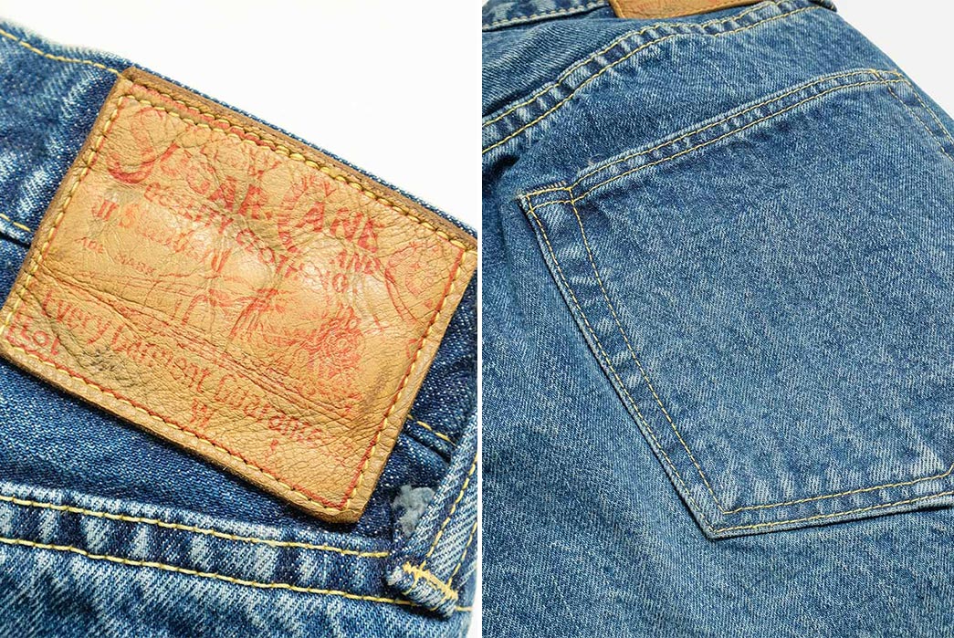 Sugar-Cane's-1947-'Aged-Model'-Is-Pre-Washed-Done-Right-back-leather-patch-and-back-pocket
