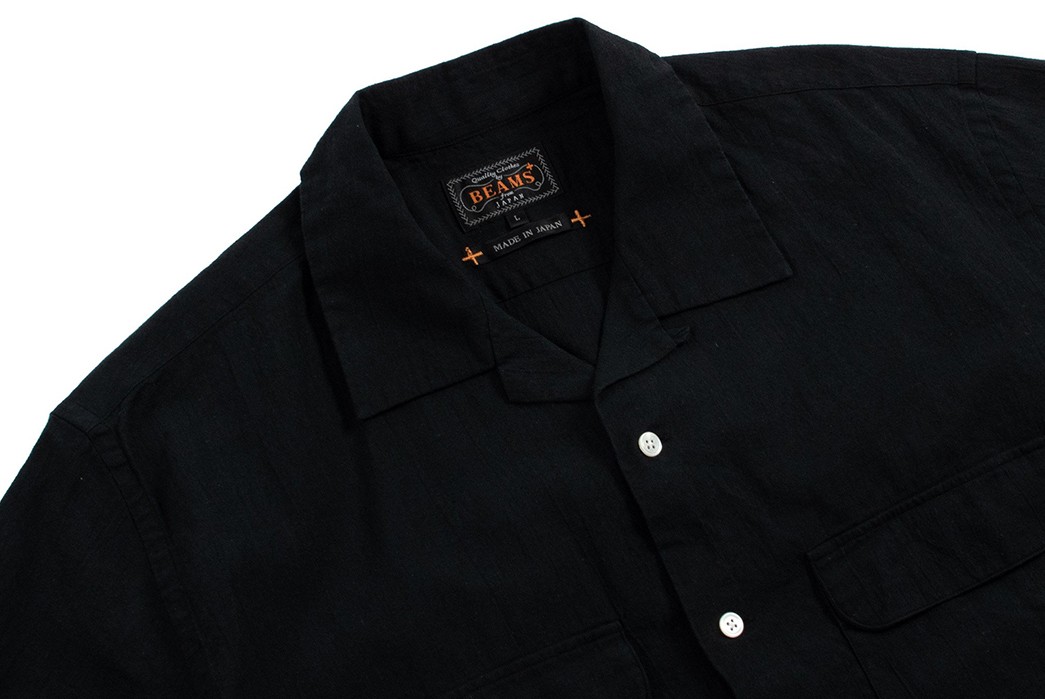 These-Beams-S-S-Open-Collar-Linen-Shirts-Are-A-Summer-Staple-front-black
