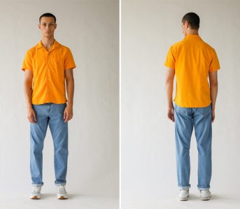Corridor's-SS-Horse-Shoe-Shirt-Uses-An-Old-School-Polo-Shirt-Style-Fabric-model-front-back