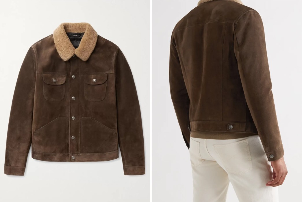 Suede-Trucker-Jackets---Five-Plus-One-Plus-One---Tom-Ford-Slim-Fit-Shearling-Trimmed-Suede-Trucker-Jacket