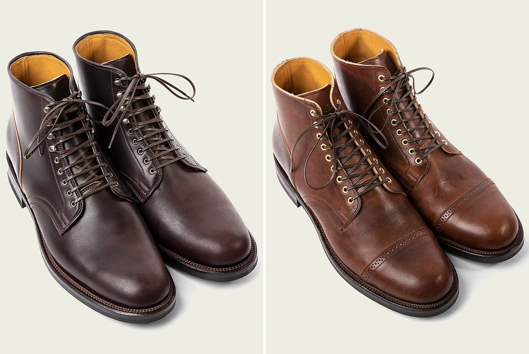 Viberg-Opens-Pre-Orders-For-Two-New-Horween-Leather-Service-Boots-pairs-dark-and-light