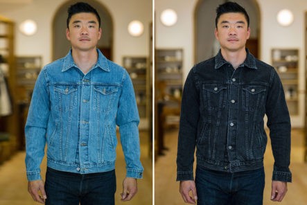 3sixteen-Washes-Out-A-Duo-Of-Type-III-Denim-Jackets-model-fronts-blue-light-and-dark