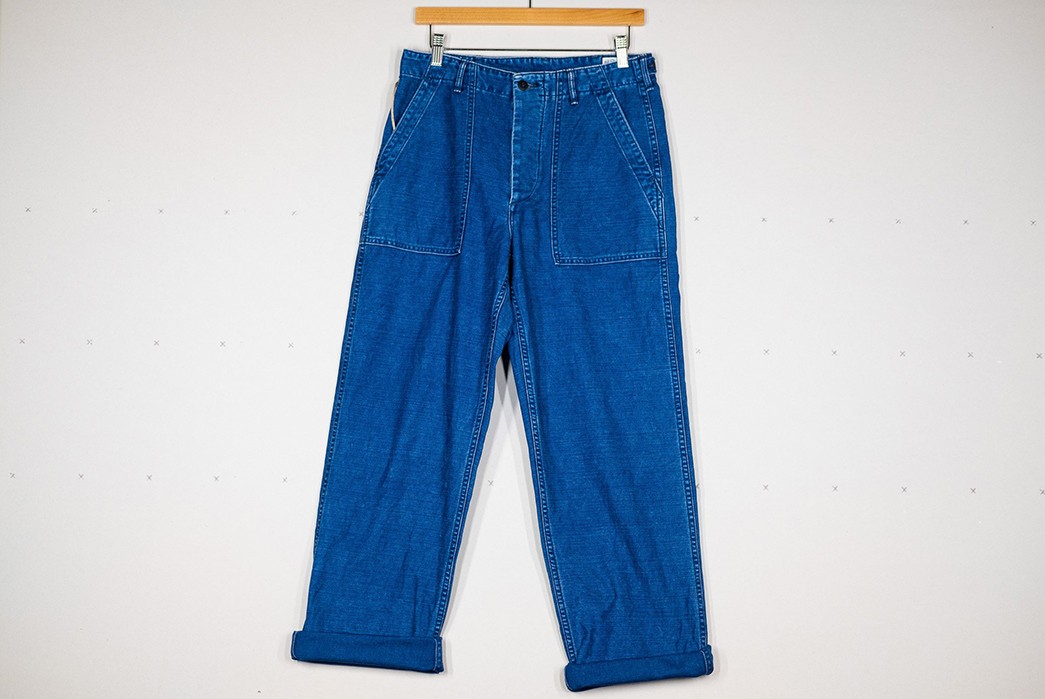 orSlow-Renders-Its-Esteemed-Fatigue-Pant-In-Washed-Indigo-front