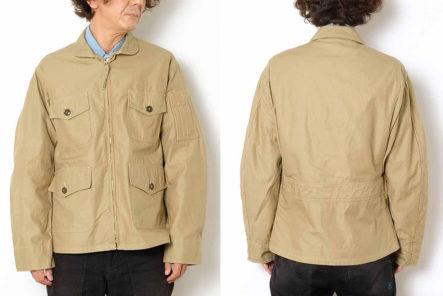Buzz-Rickson's-Has-Issued-Its-Summer-Ready-MIL-J-7758A-Flight-Jacket-model-front-back