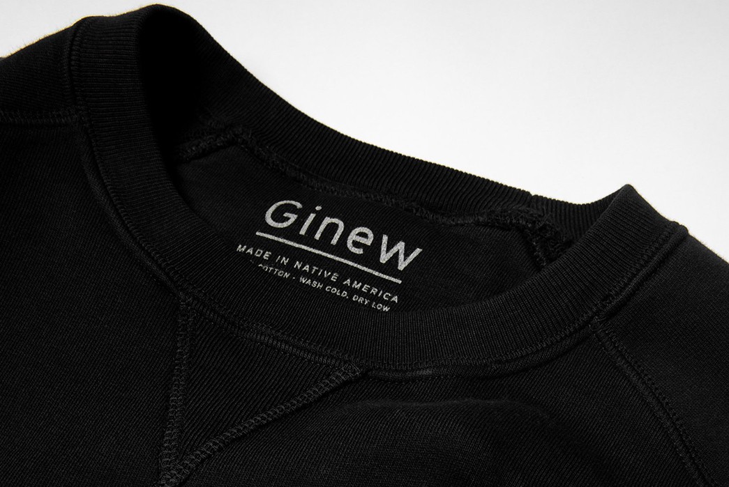 Ginew's-Team-Crew-Sweats-Are-Based-On-Erik-Brodt's-Old-College-Sweatshirts-black-front-collar