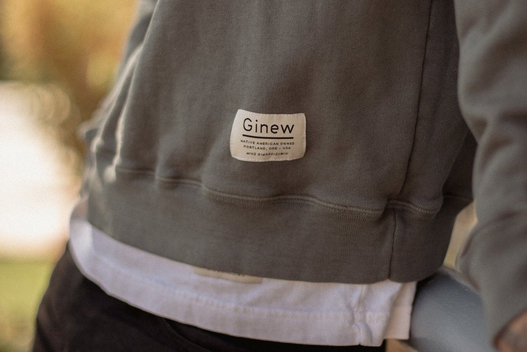 Ginew's-Team-Crew-Sweats-Are-Based-On-Erik-Brodt's-Old-College-Sweatshirts-olive-model-detailed