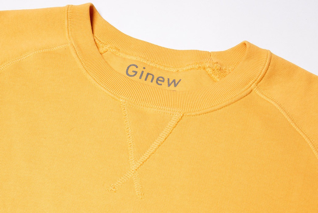 Ginew's-Team-Crew-Sweats-Are-Based-On-Erik-Brodt's-Old-College-Sweatshirts-yellow-front-collar