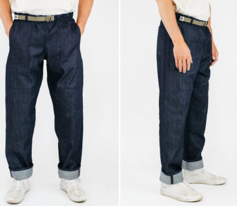 Grease-Point-Workwear-Renders-Its-Easy-Pant-In-9-Oz.-Cone-Denim-model-front-side