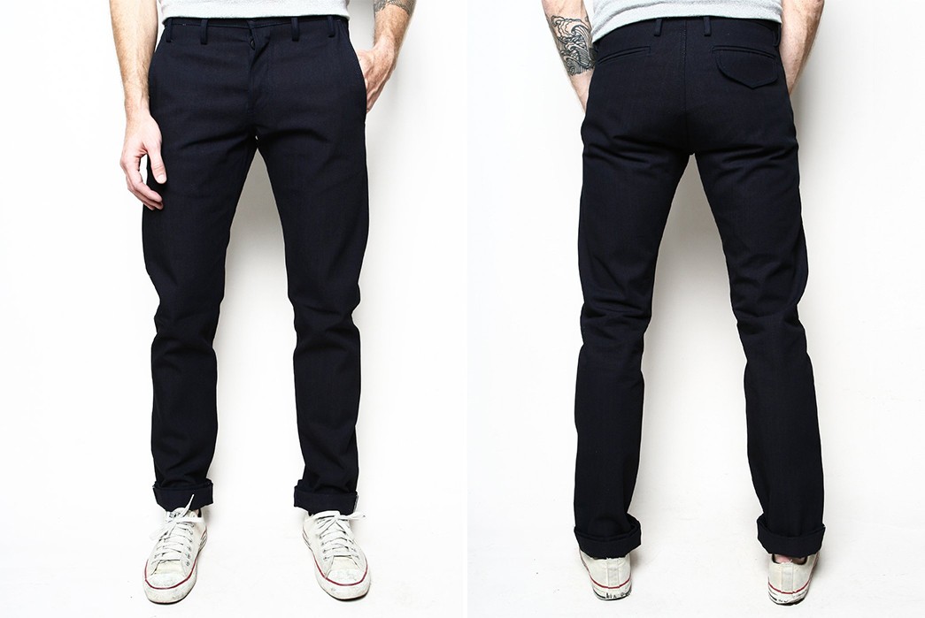 Indigo-Canvas-Pants---Five-Plus-One-2)-Rogue-Territory-Officer-Trousers-in-Selvedge-Canvas