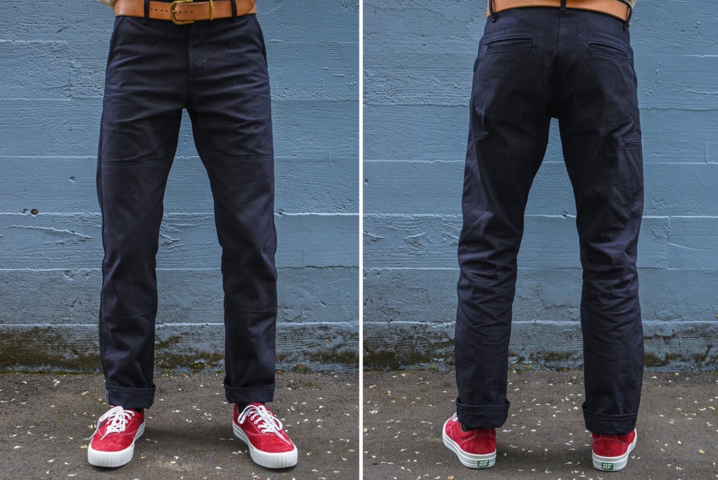 Indigo-Canvas-Pants---Five-Plus-One 1) Grease Point Workwear: Work Trousers in Selvedge Canvas