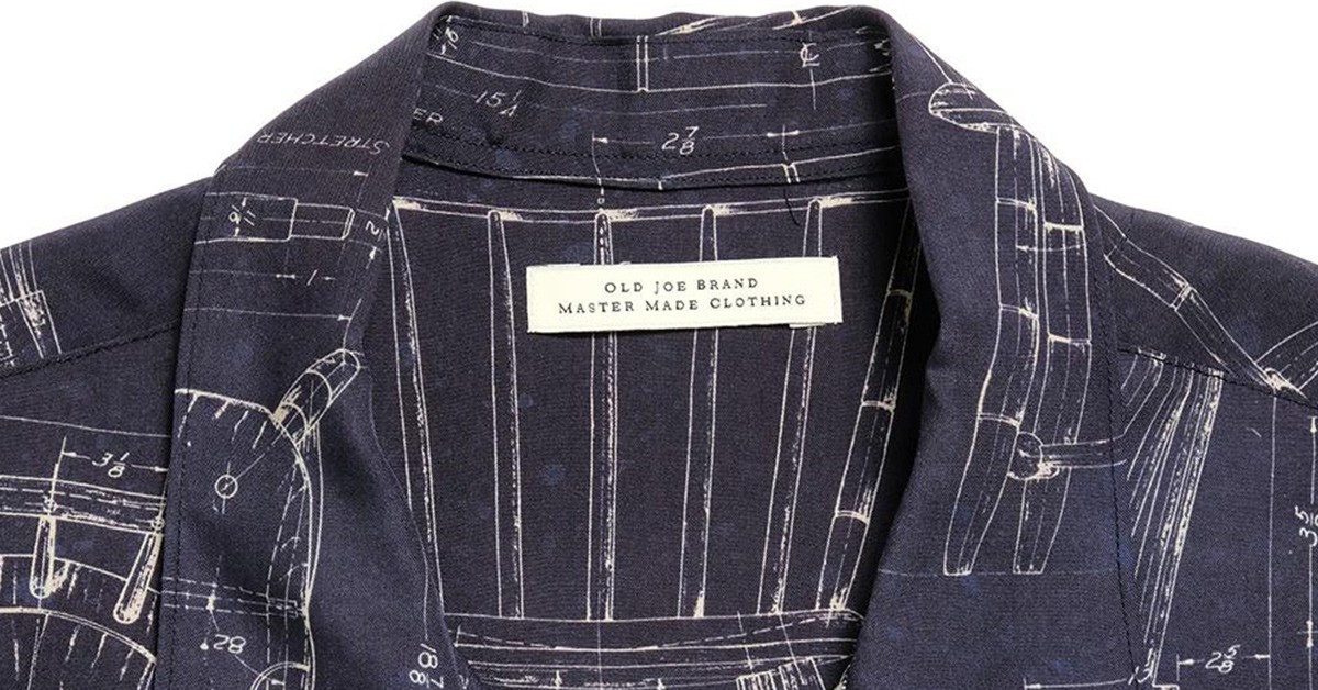 Old Joe Brand Scanned Original Blueprints For Its 211OJ-SH08 Shirt