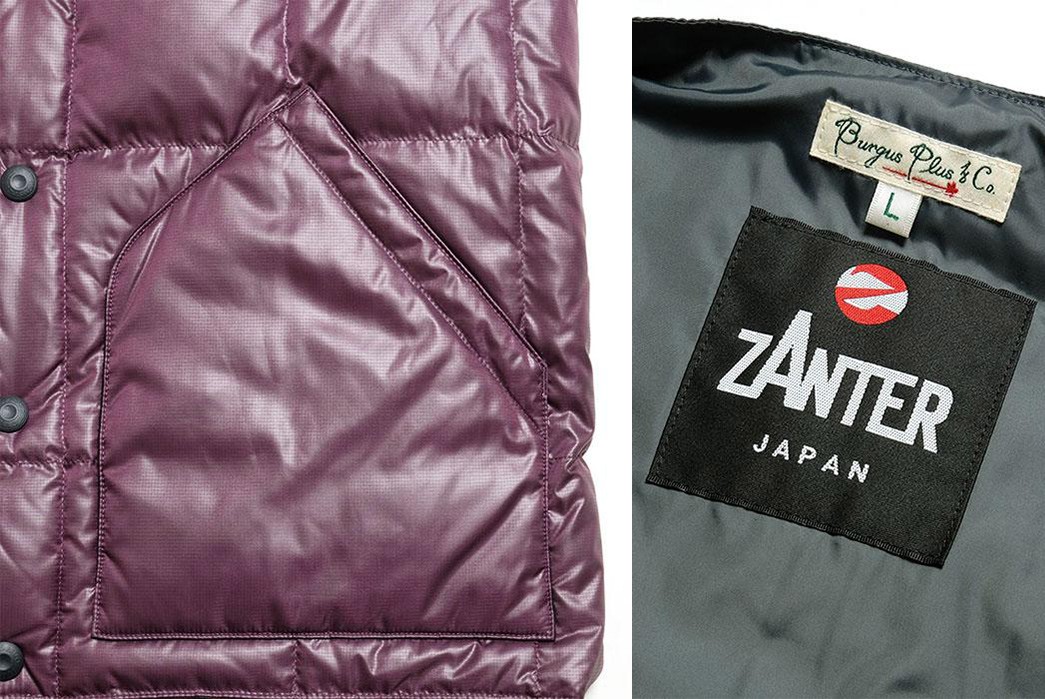 Burgus-Plus-Collabs-With-Zanter-To-Create-Recycled-PET-Down-Vests-purple-pocket-and-inside-brand