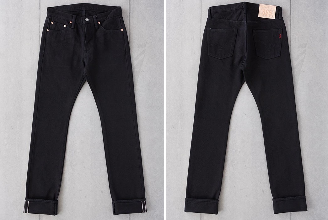 Heavyweight-Jeans-Part-II---Five-Plus-One 1) Iron Heart: 555S-SBG Super Slim in 21Oz. Superblack Fade To Grey