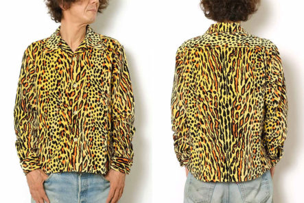 Live-Your-9th-Life-With-Style-Eyes'-Leopard-Velveteen-Sport-Shirt-model-front-back