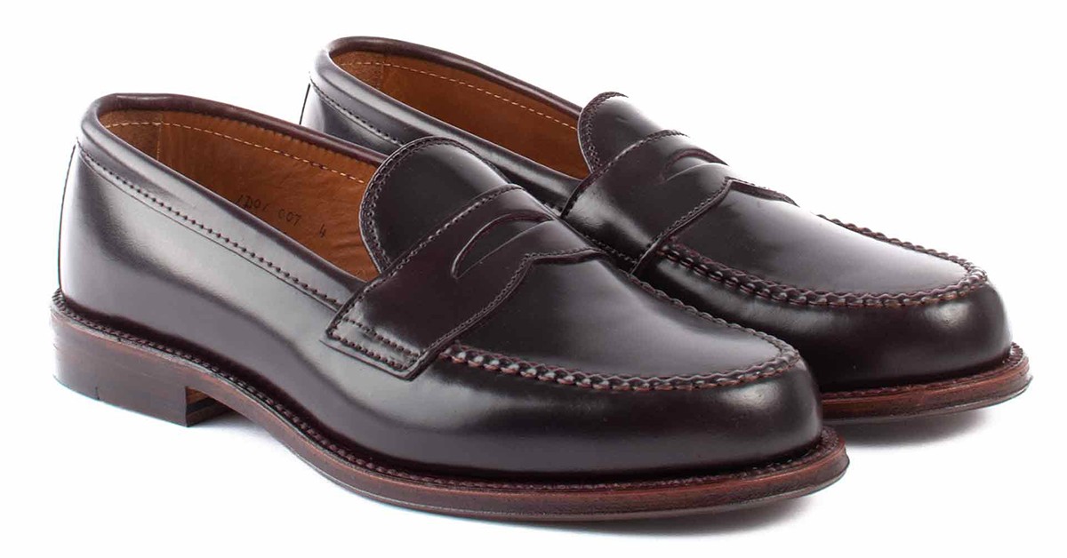 Spend A Penny On Alden's Color 8 Shell Leisure Handsewn Loafers