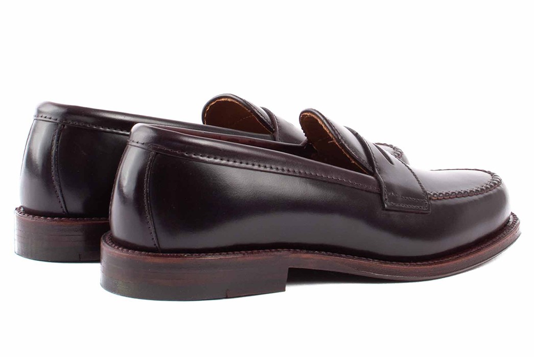 Spend-A-Penny-On-Alden's-Color-8-Shell-Leisure-Handsewn-Loafers-pair-back-side