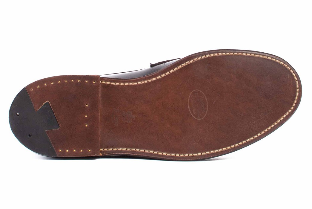 Spend-A-Penny-On-Alden's-Color-8-Shell-Leisure-Handsewn-Loafers-single-bottom