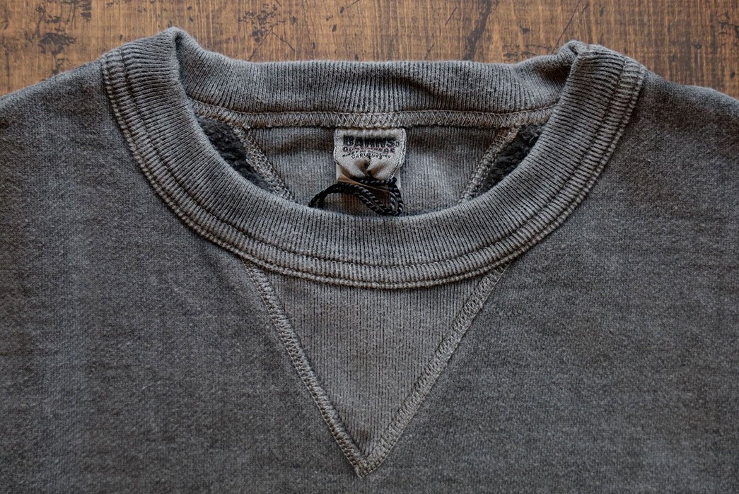 Barns-Outfitters-Issues-A-Duo-Of-Pigment-Dyed-Crew-Necks-front-grey-collar