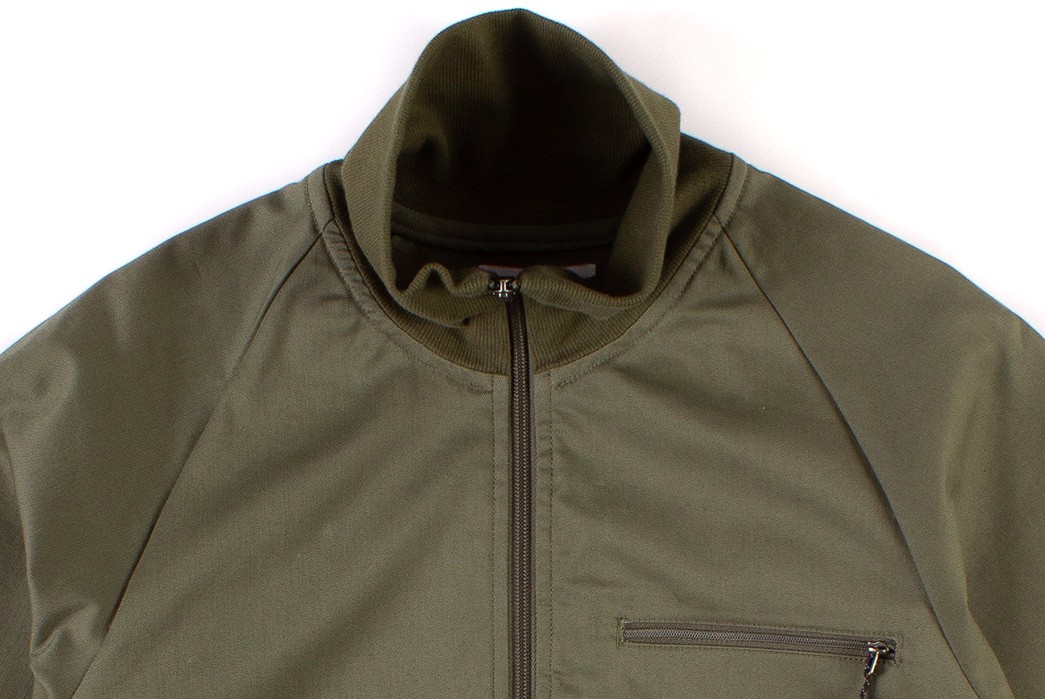 Battenwear-Brings-Flight-Jacket-Energy-To-Its-Latest-Track-Jacket-front-top-collar