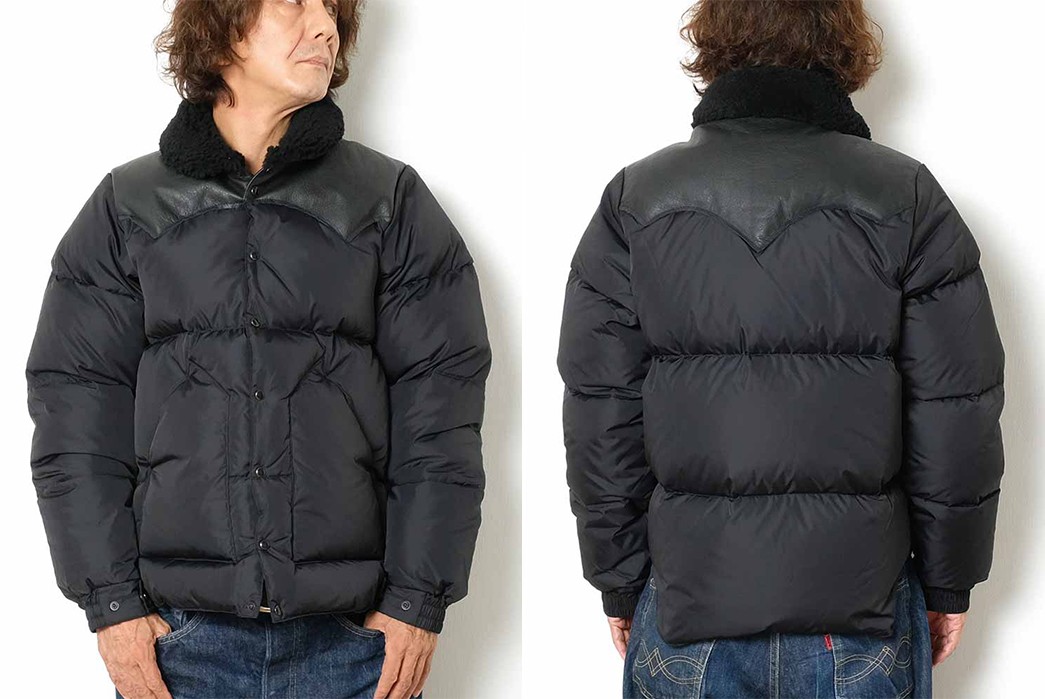 Bring-The-Mood-Down-With-Rocky-Mountain-Featherbed's-Blacked-Out-Christy-Jacket-front-back-model