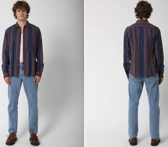 Corridor-NYC's-Fil-Coupe-Fall-Stripe-Shirt-Is-Suitable-For-All-Seasons-model-front-back