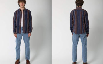Corridor-NYC's-Fil-Coupe-Fall-Stripe-Shirt-Is-Suitable-For-All-Seasons-model-front-back
