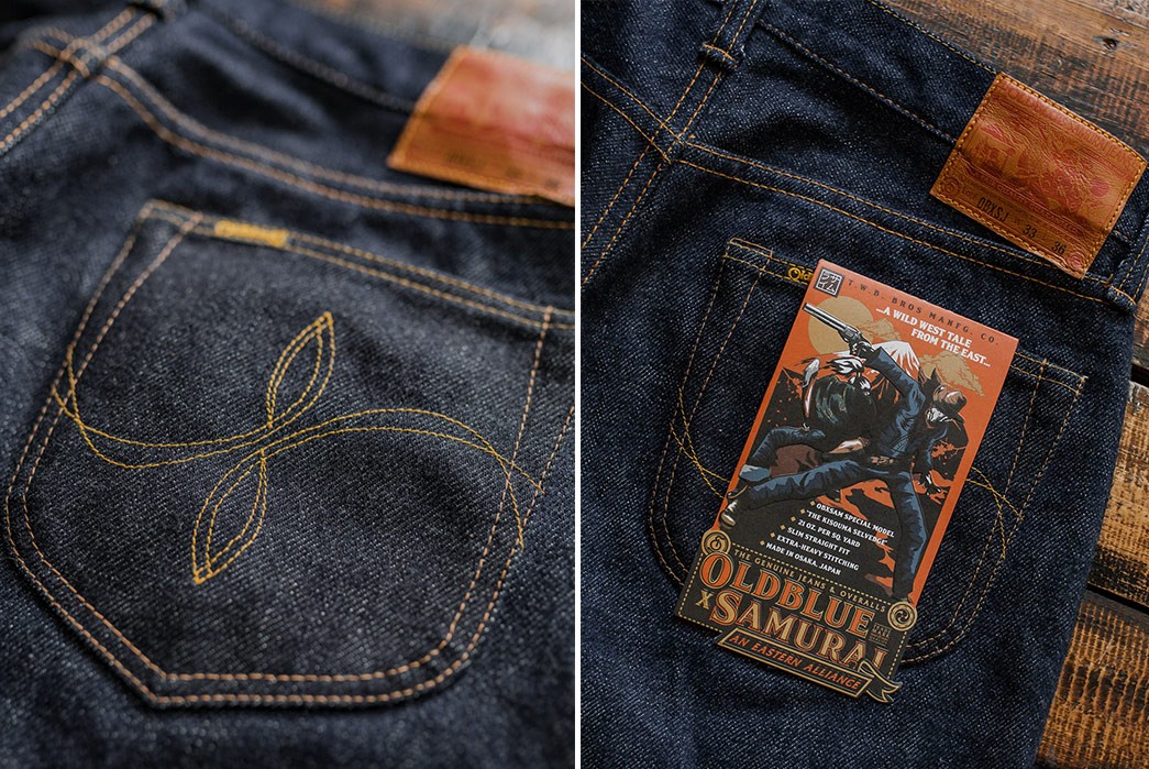 Oldblue-Co.-Collaborates-With-Samurai-Jeans-back-pocket-and-label