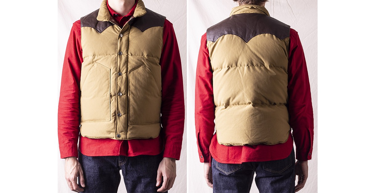 Go Full Fargo With Sugar Cane's Leather Yoke Down Vest