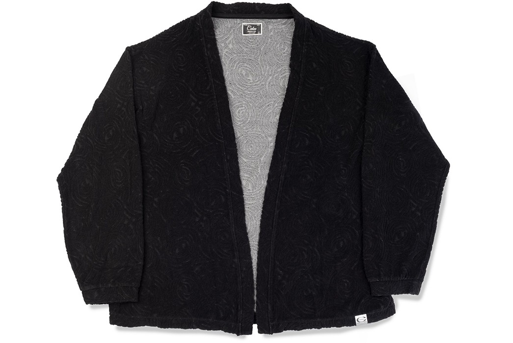 Stay-Suave-In-Calee's-Murdered-Out-Jacquard-Knit-Kimono-front