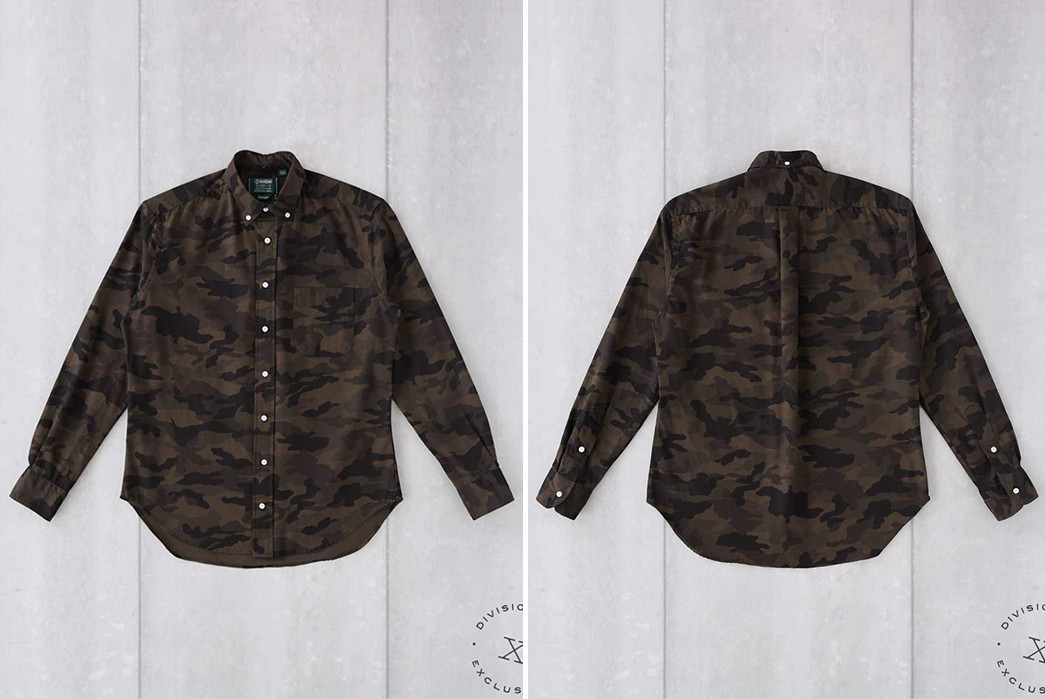 Camo-Shirts---Five-Plus-One 1) Gitman Vintage: Japanese Camouflage Oxford in Woodland