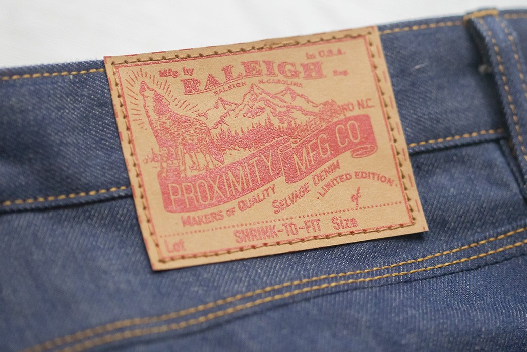 Raleigh-Renders-Its-Jones-Jean-In-White-Oak-Legacy's-Proximity-Mfg-Co.-Selvedge-Denim-back-leather-patch
