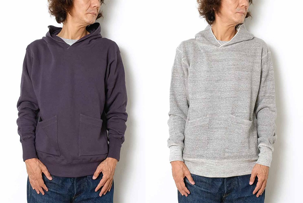 Stash-All-Sorts-In-Warehouse-&-Co.'s-Lot.453-Hoody-models fronts-purple-and-grey