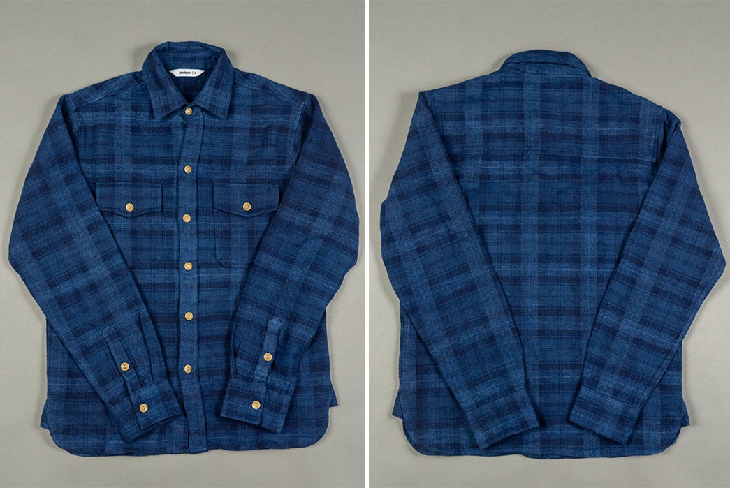 Introduce-Your-Button-Down-Collection-To-Natural-Indigo-With-This-3sixteen-Piece-front-back