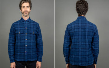 Introduce-Your-Button-Down-Collection-To-Natural-Indigo-With-This-3sixteen-Piece-model-front-back