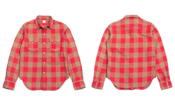 Jelado-Worships-Levi's'-Western-Wear-Label-With-Its-Round-Up-Shirt-In-Cherry-front-back